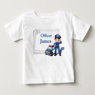 Police Officer Customized Baby T-Shirt