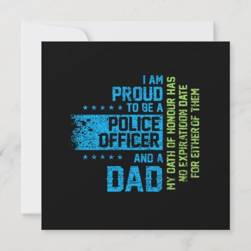 Police Officer Dad Papa Father Policeman Gift Invitation