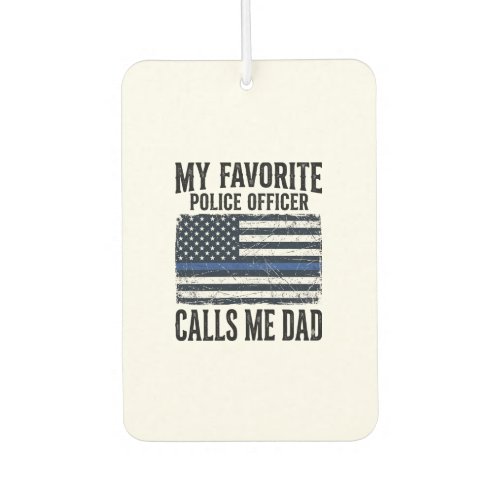Police Officer Dad Thin Blue Line Vintage Vector D Air Freshener
