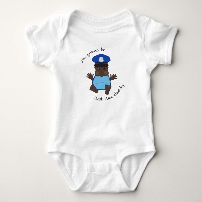 Police officer daddy baby bodysuit (Front)