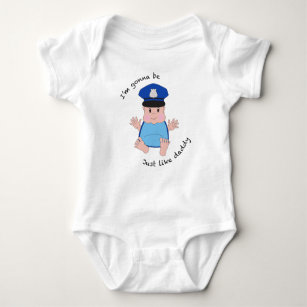 Daddy's New Partner Police Baby Clothes Daddy Police Officer Baby