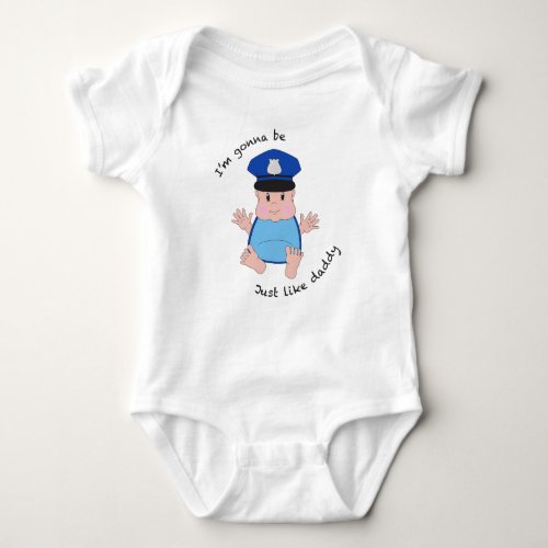 Police officer daddy baby bodysuit