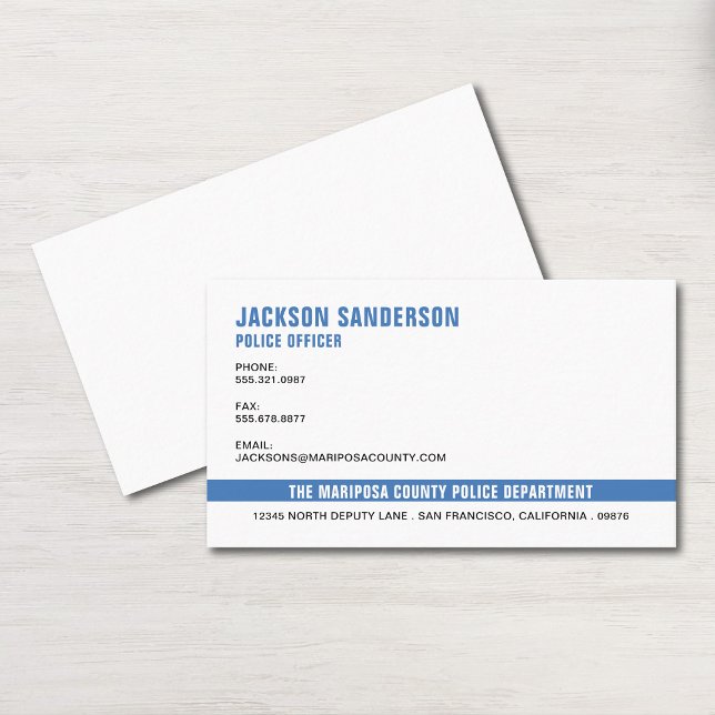 Police Officer Department Employee Law Enforcement Business Card (Police Officer Department Employee Law Enforcement Business Card)