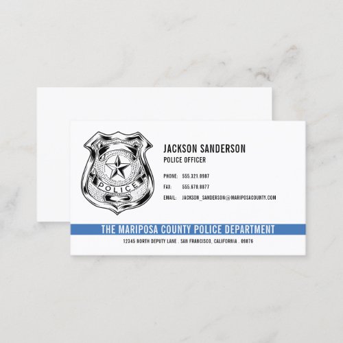 Police Officer Department Law Enforcement Logo Business Card