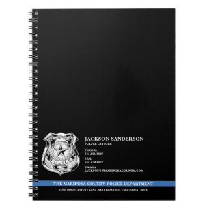 Police Officer Department Law Enforcement Logo Notebook