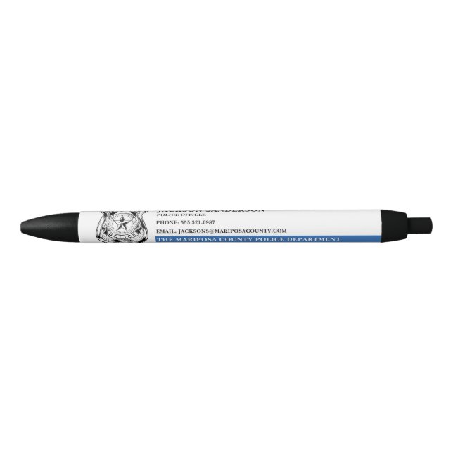 Police Officer Department Law Enforcement Logo Pen (Front)