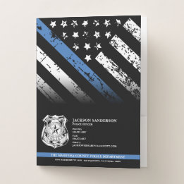 Police Officer Department Law Enforcement Logo Pocket Folder