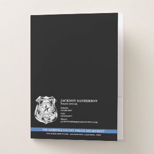 Police Officer Department Law Enforcement Logo Pocket Folder