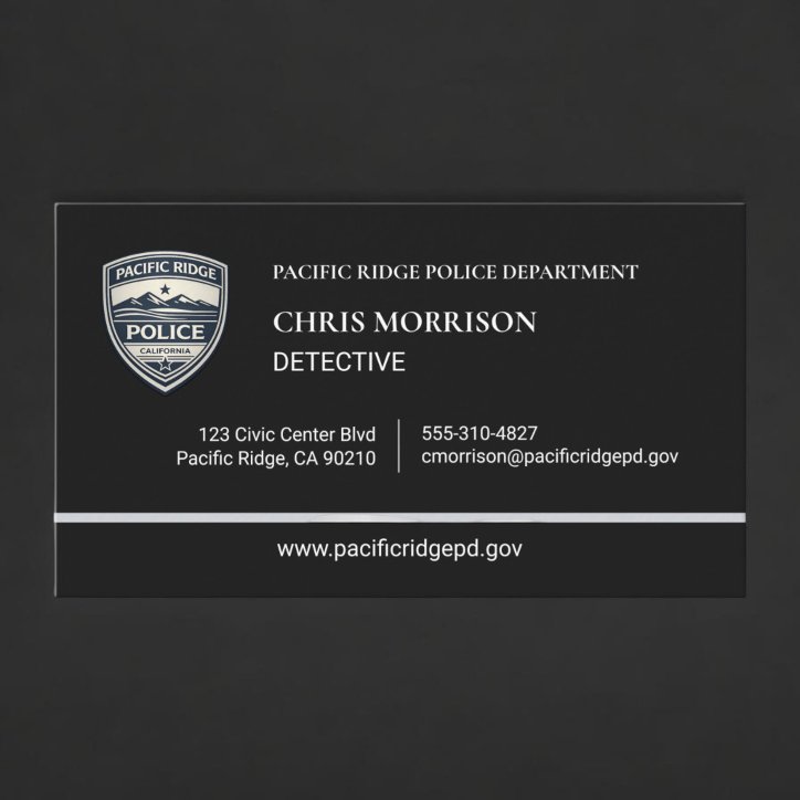 Police Officer Detective Logo Business Card