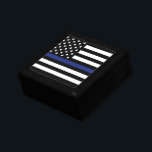 Police Officer Flag Law Enforcement Appreciation Gift Box<br><div class="desc">Police Officer Thin Blue Line USA Flag Police and Law Enforcement Appreciation Gifts!</div>