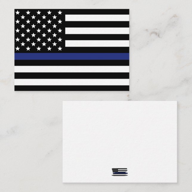 Police Officer Flag Law Enforcement Appreciation Note Card (Front/Back)