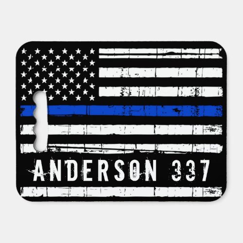 Police Officer Flag Thin Blue Line Seat Cushion