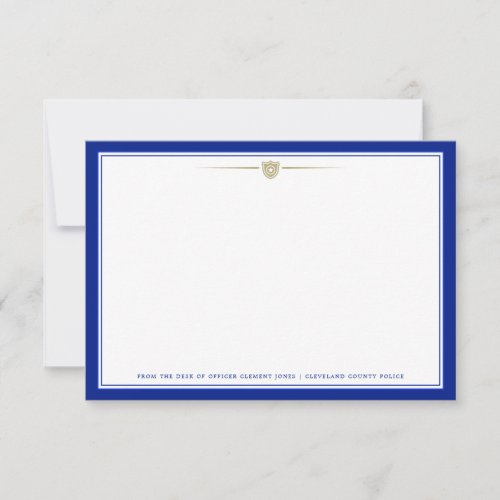 Police Officer  Flat Note Card