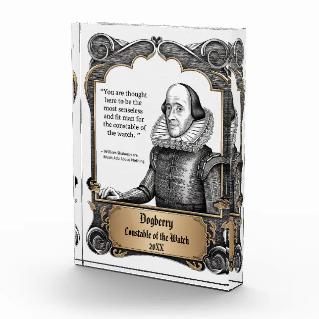 Police Officer Funny Employee Quote Promotion Acrylic Award