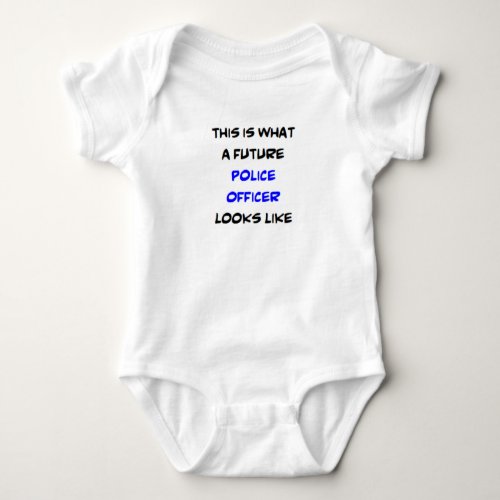 police officer future baby bodysuit