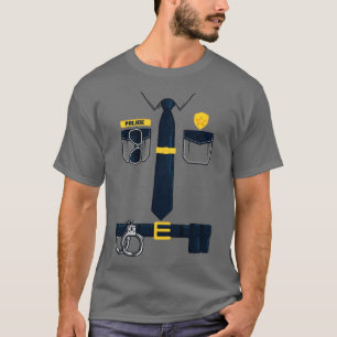 Police Officer Gift Police Uniform Costume Hallowe T-Shirt