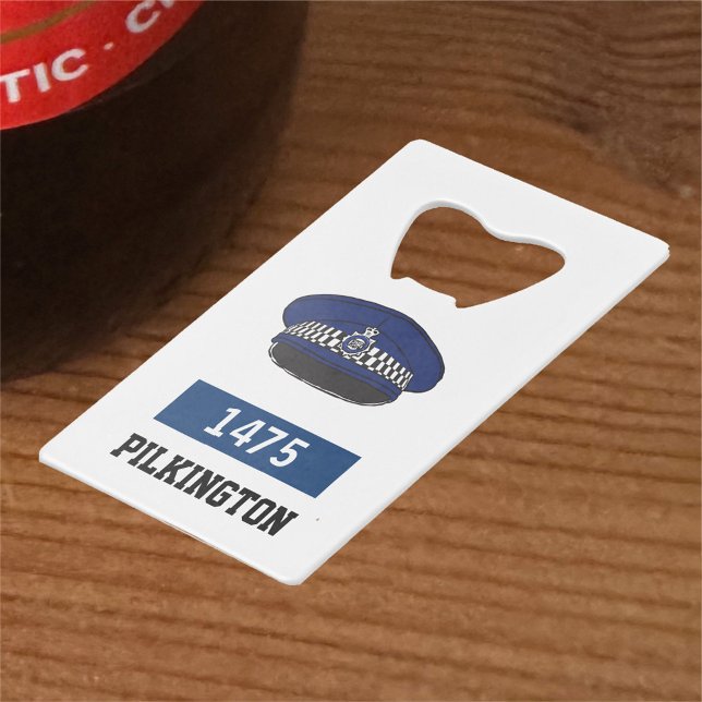 Police Officer Gift. UK Police Flat Cap Credit Card Bottle Opener (Creator Uploaded)