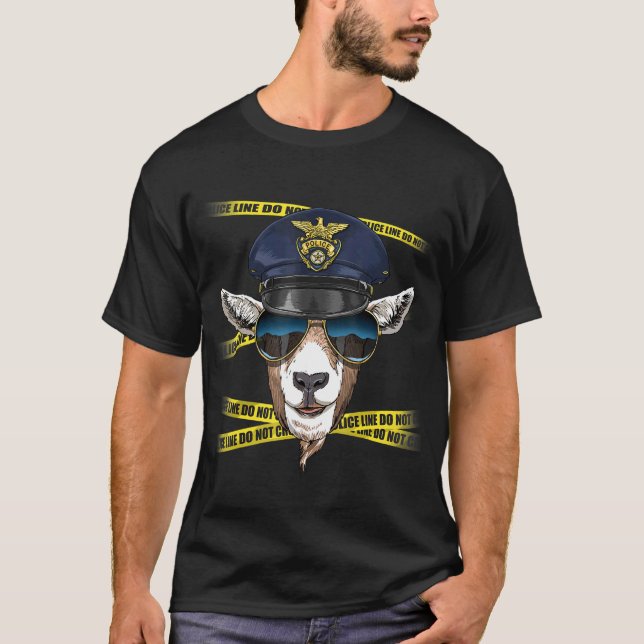 Police Officer Goat PD Cop Crime Scene Goat  Whisp T-Shirt (Front)