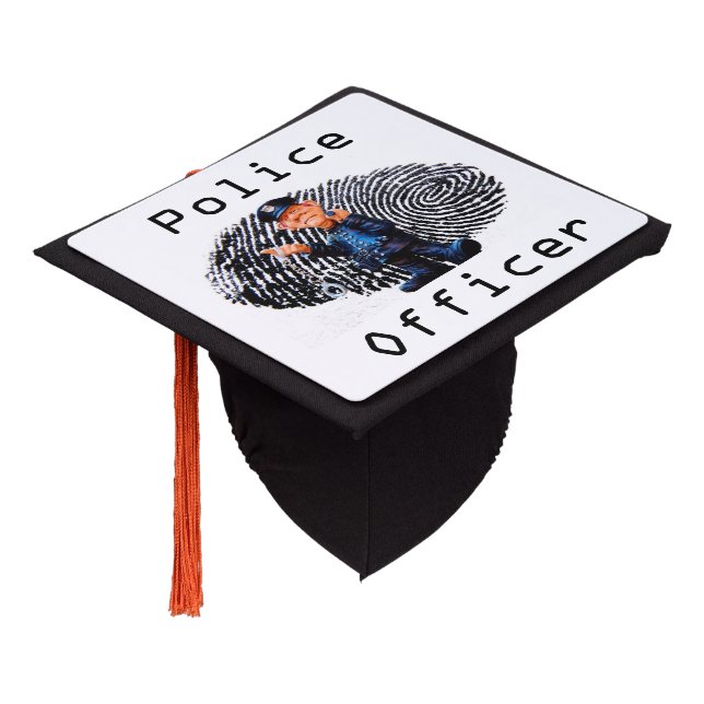 Police Officer Graduation Cap Topper (Angled)