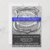 Police Officer Graduation Invitation