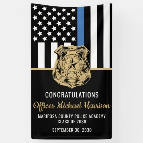 Police Officer Graduation Law Enforcement Academy Banner