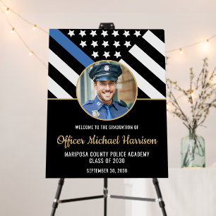 Police Officer Graduation Party Photo Welcome Foam Board