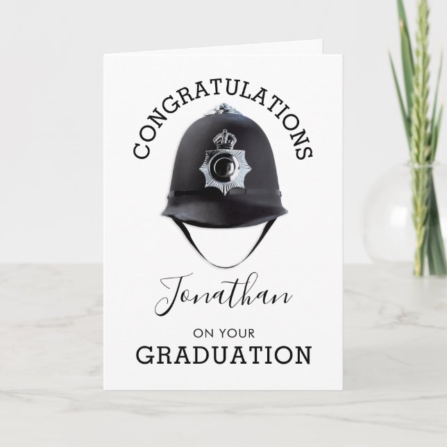 Police Officer Graduation | Passing Out Card (Front)