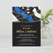 Police Officer Graduation Thin Blue Line Invitation (Standing Front)