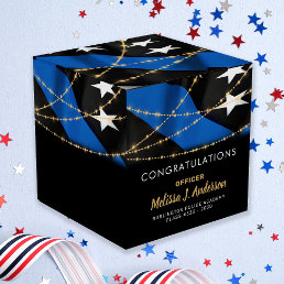 Police Officer Graduation Thin Blue Line Party Favor Boxes