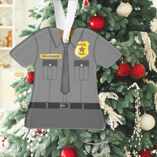 Police Officer Gray Uniform Ornament