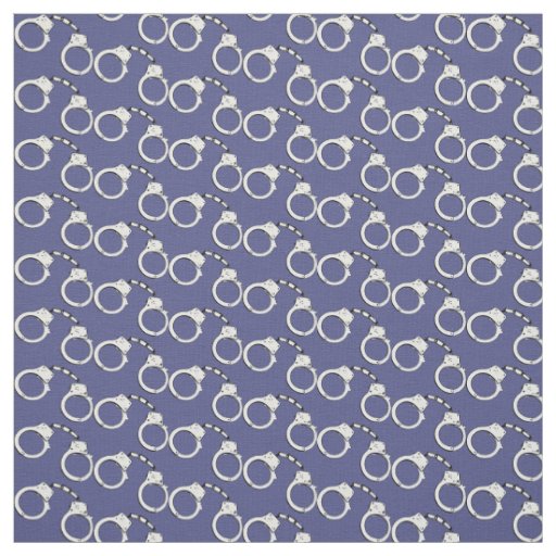 Police Officer Handcuffs Print on Navy Blue Fabric