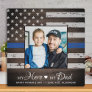 Police Officer Hero Dad Personalized Photo Plaque