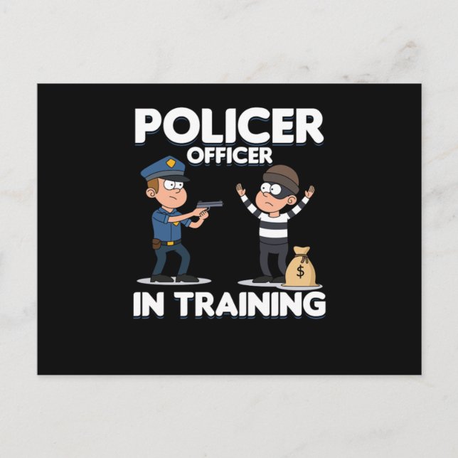 Police Officer In Training Policeman Cop Gift Postcard (Front)