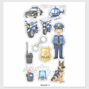 👮♂️ Police Officer K9 Dog Patrol Vinyl Sticker