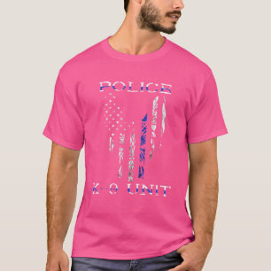 Police Officer K9 Unit Dog Back The Blue Police Tr T-Shirt