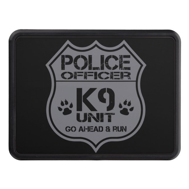 Police Officer K9 Unit Go Ahead Run Tow Hitch Cover (Front)