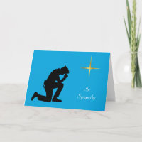 Police Officer Kneeling Sympathy Card