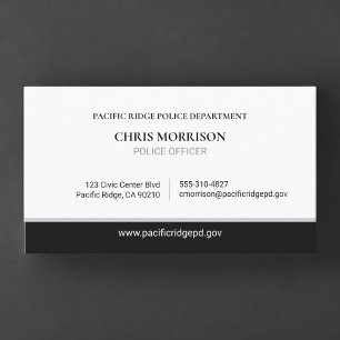 Police Officer Law Enforcement  Business Card