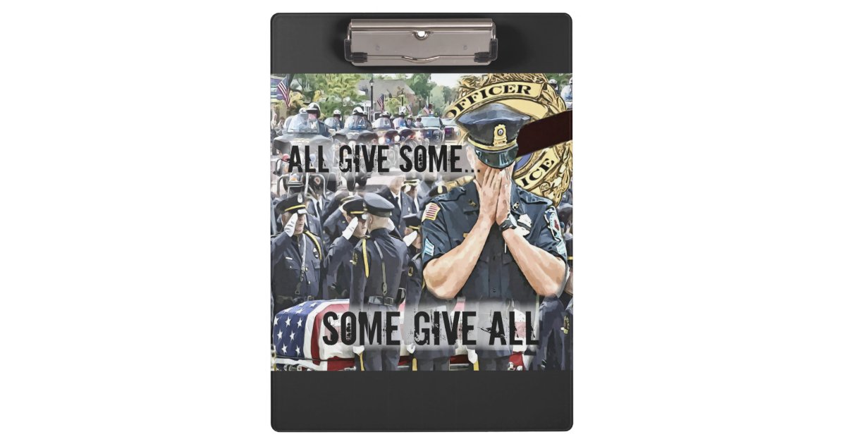 Police officer law enforcement clipboard Zazzle