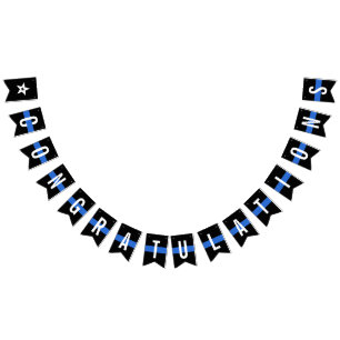 Police Officer Law Enforcement Congratulations Bunting Flags