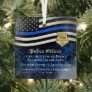 Police Officer Law Enforcement Custom Graduation Glass Ornament