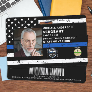 Police Officer Law Enforcement Custom Photo ID Badge