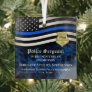 Police Officer Law Enforcement Custom Promotion Glass Ornament