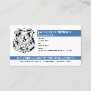 Police Officer Law Enforcement Department Logo Business Card