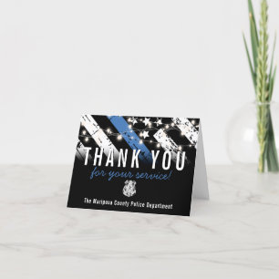 Police Officer Law Enforcement First Responder Letterpress Thank You Card