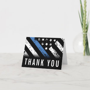 Police Officer Law Enforcement First Responder Letterpress Thank You Card