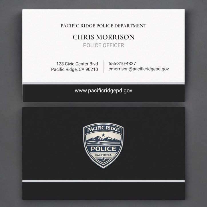 Police Officer Law Enforcement Logo Business Card