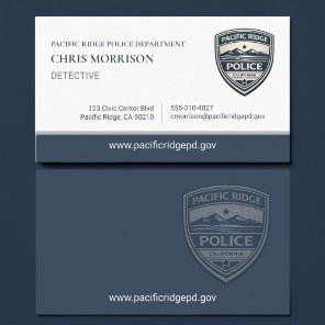 Police Officer Law Enforcement Logo Business Card