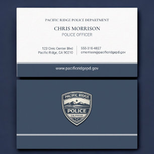 Police Officer Law Enforcement Logo Business Card