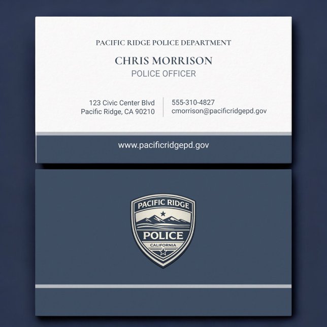 Police Officer Law Enforcement Logo Business Card (Creator Uploaded)